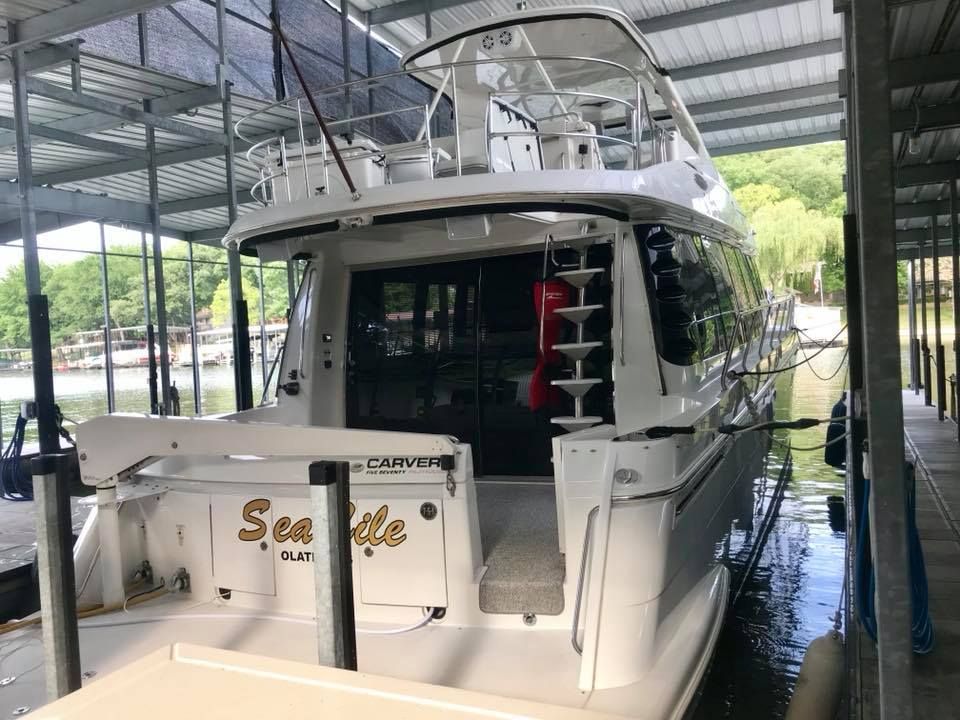 2003 57’ Carver Diesel Powered By Volvo Received A Surpass 5 Year SiO2 Ceramic Coating.