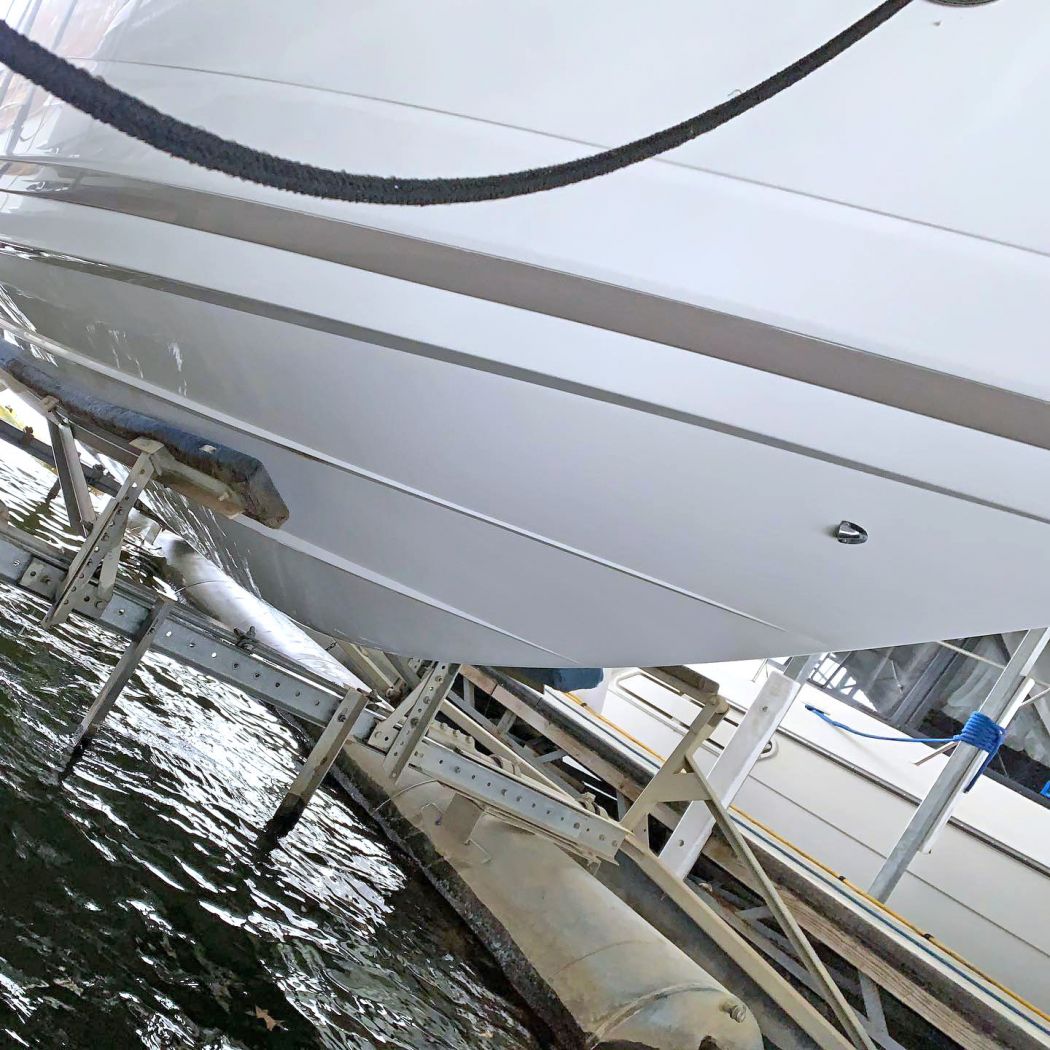 Transom and Scum line Detail