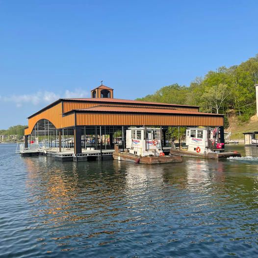 Large 4 Slip Boat Dock at Lake of the Ozarks