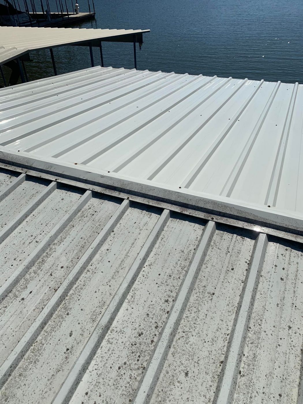 Lake of the Ozarks Dock Roof Pressure Washing
