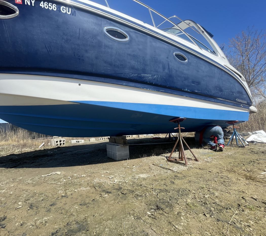 Wet Sanding of 35' Chaparral