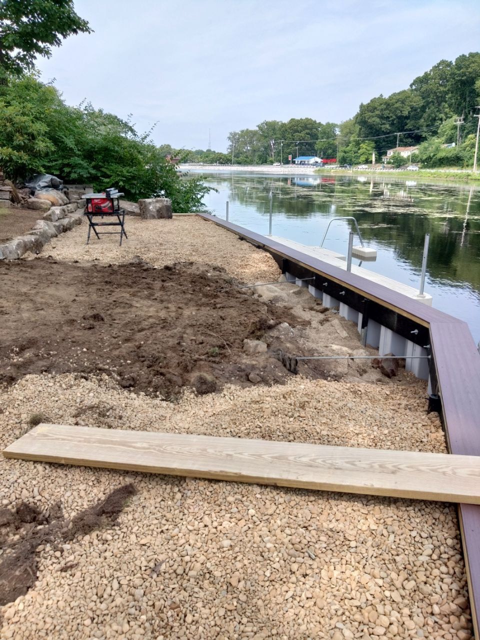 Portage Lakes OH Vinyl Seawall and Dock Project