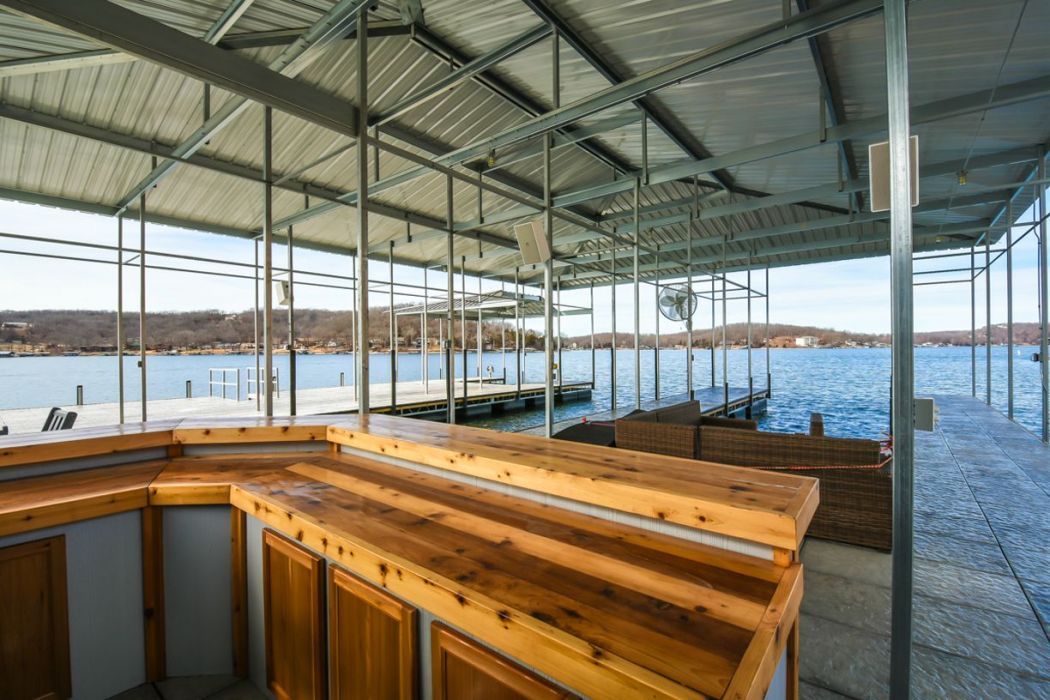 Side Entry Boat Dock With Hip Style Roof