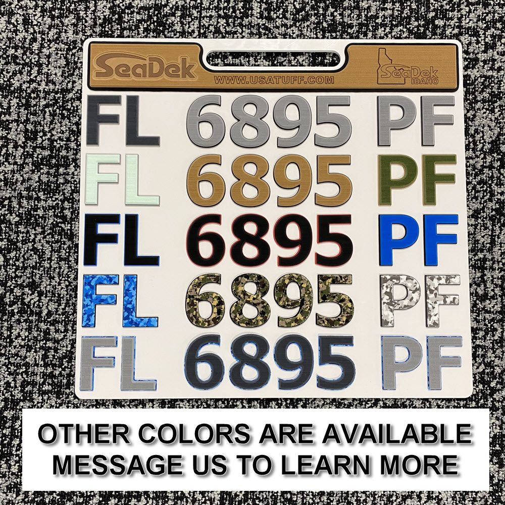 3D Raised Boat Registration Numbers