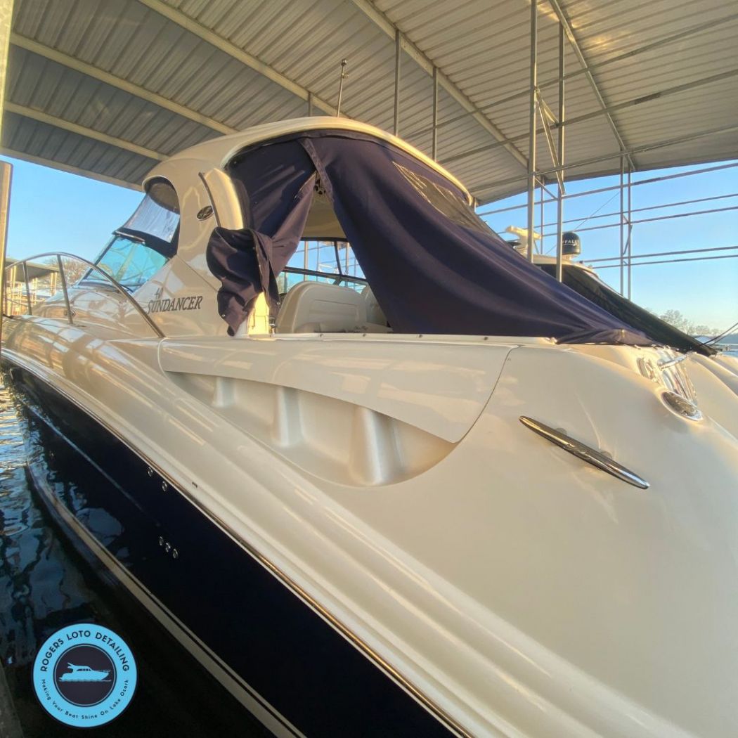 Sea Ray Sundancer 40' after a "Full Detail" w/ hand wax