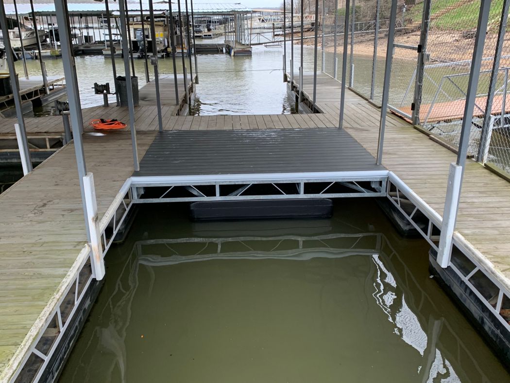 Dock Modification Fill with Composite Decking