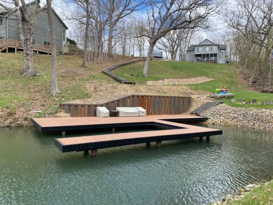 Spoon Lake Boat Dock With Seawall