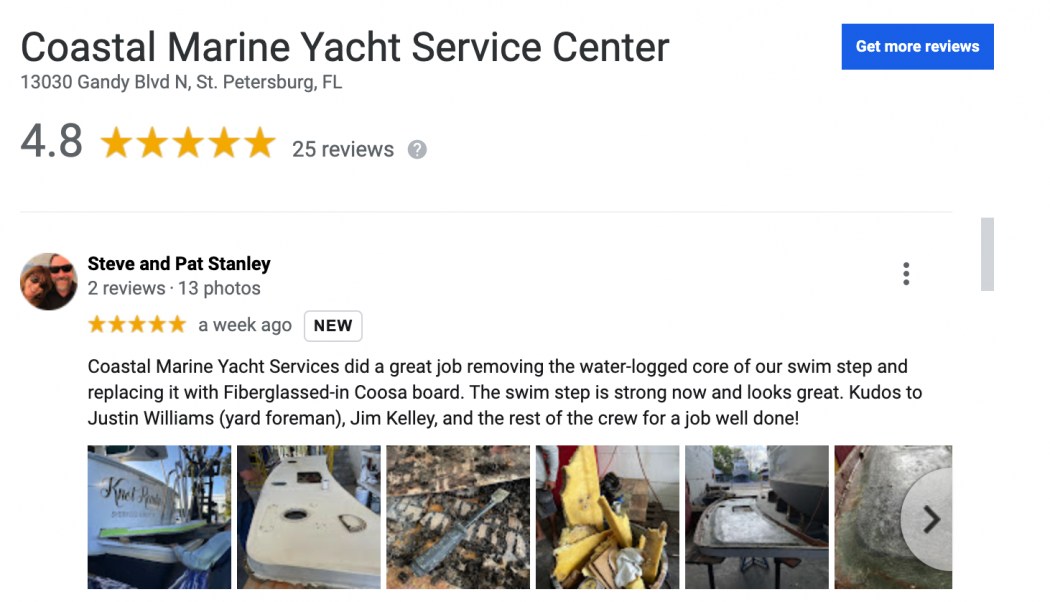 Customer Google Reviews