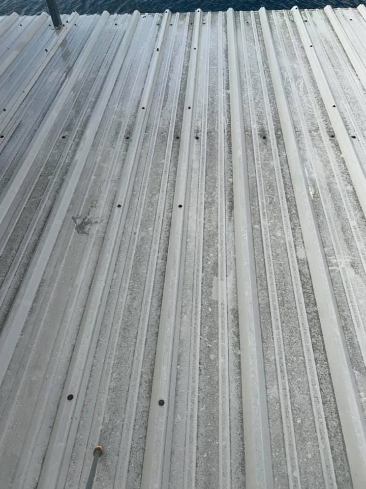 Boat Dock Roof Pressure Washing