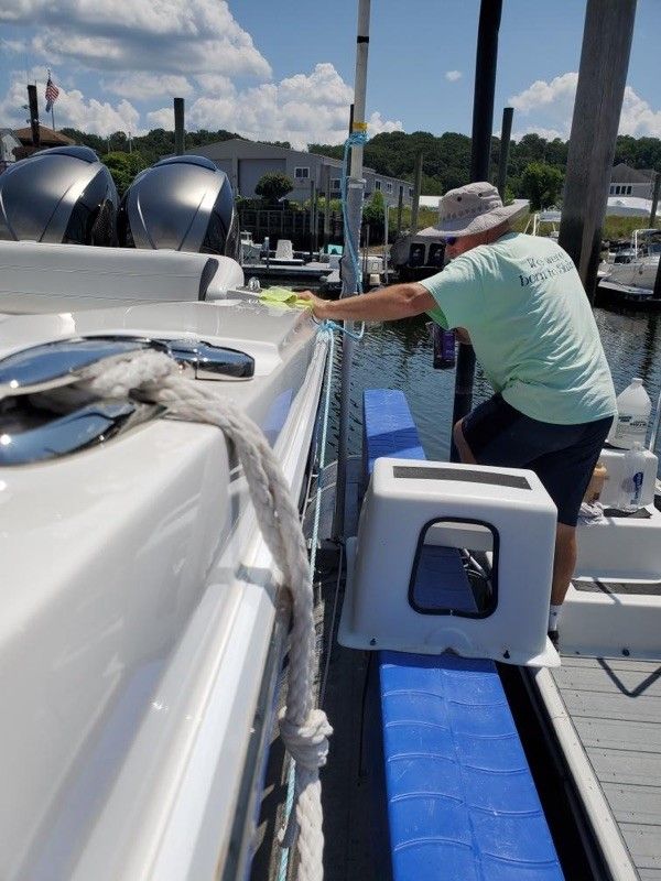 Boat Waxing Sea Cliff