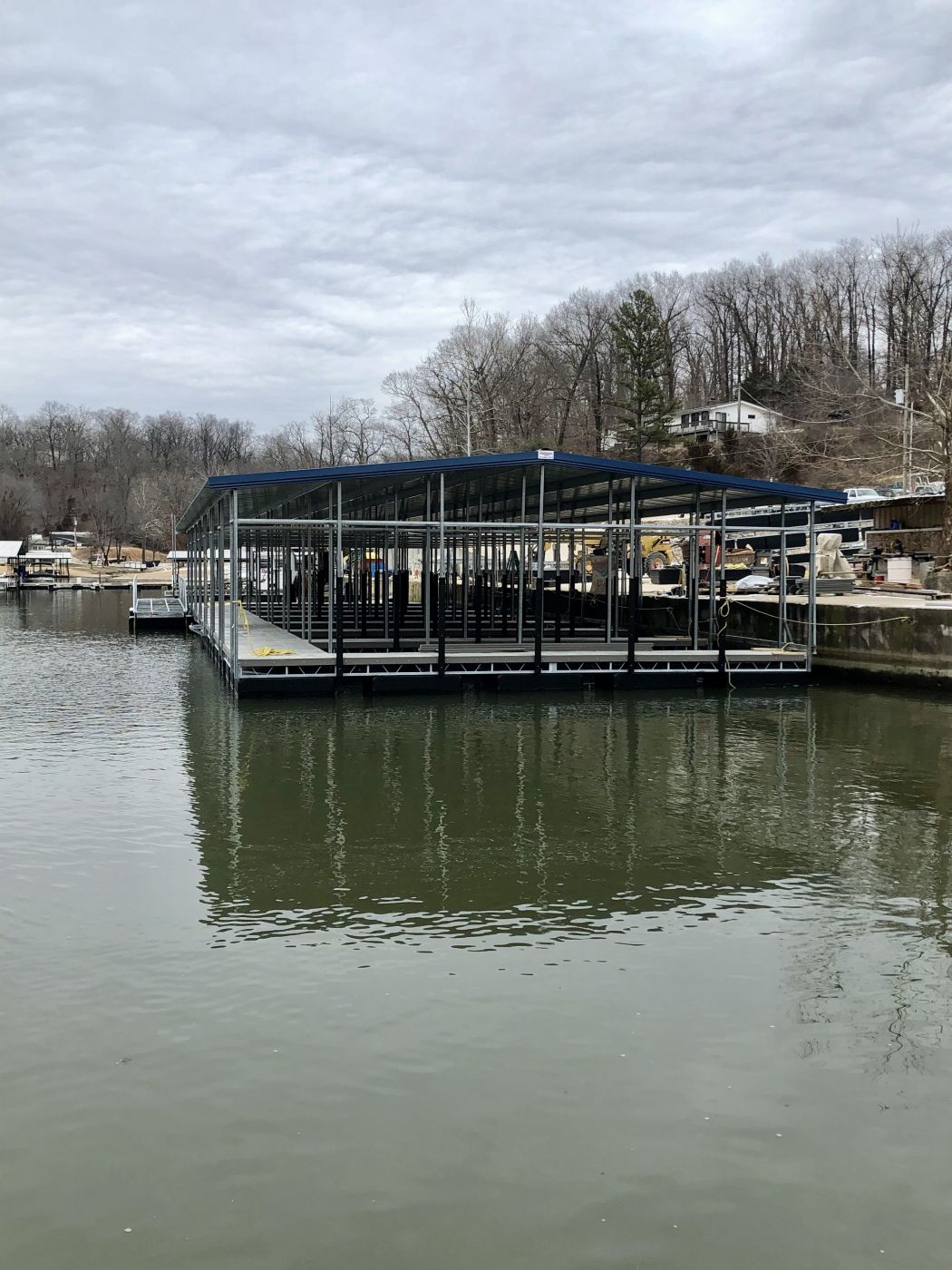 Custom Community Dock with 6 Foot Wide Ramp and Walkway