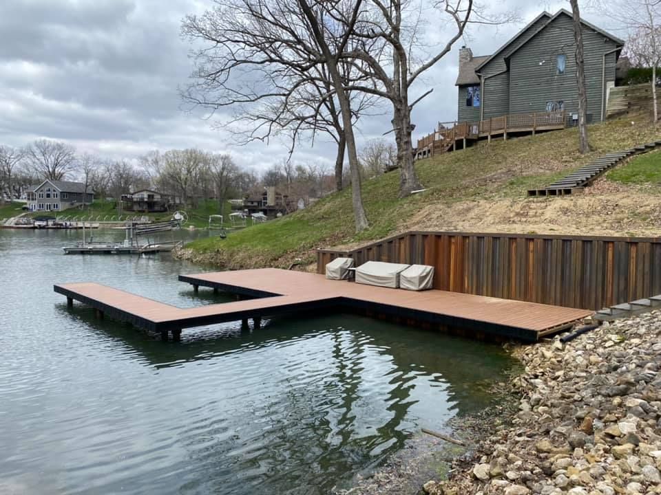 Spoon Lake Boat Dock With Seawall