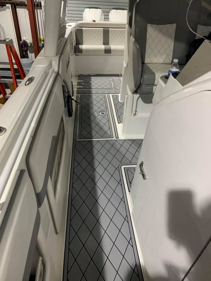 Cigarette Center Console SeaDek Installation
