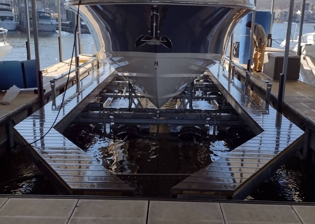 Boat Lift With Walkway