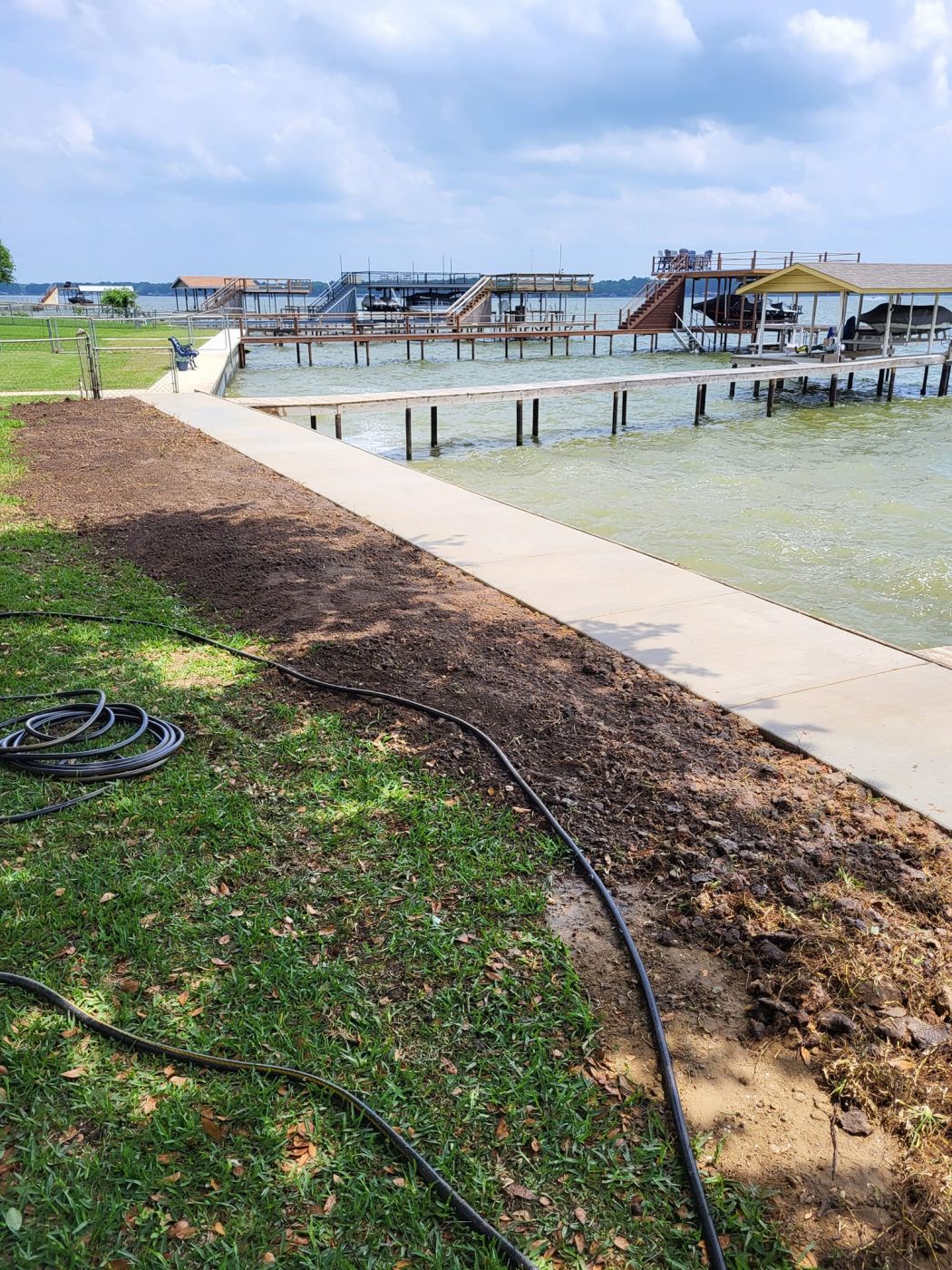 Seawall Construction Cedar Creek Lake