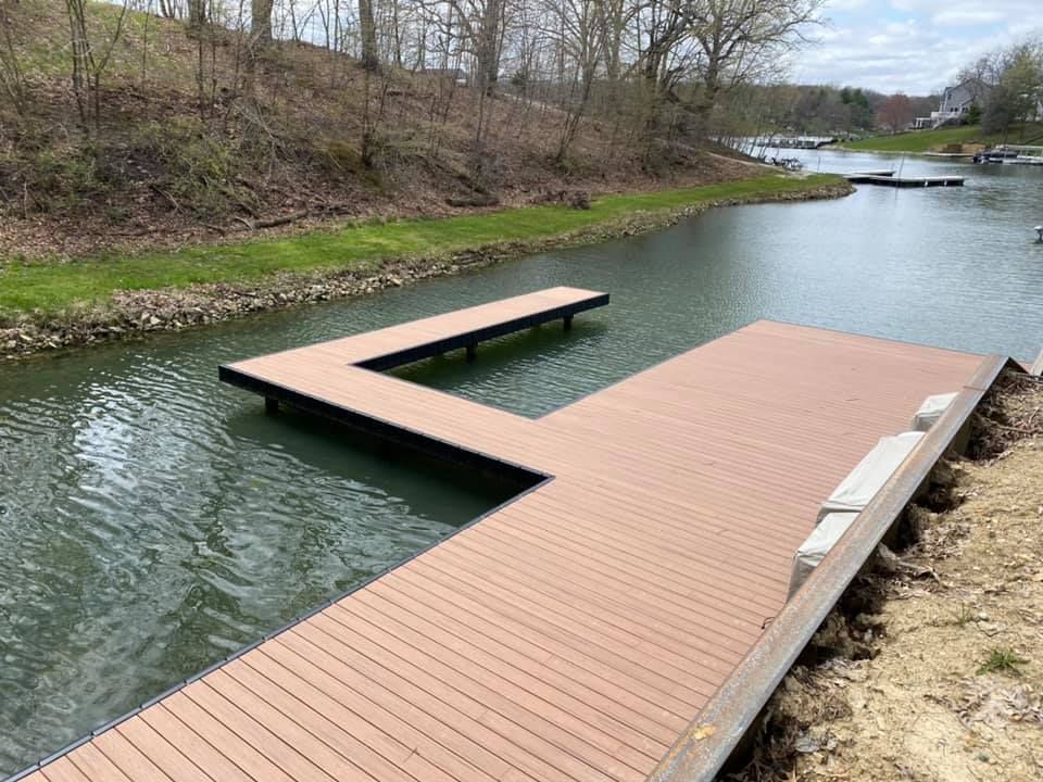 Spoon Lake Boat Dock With Seawall