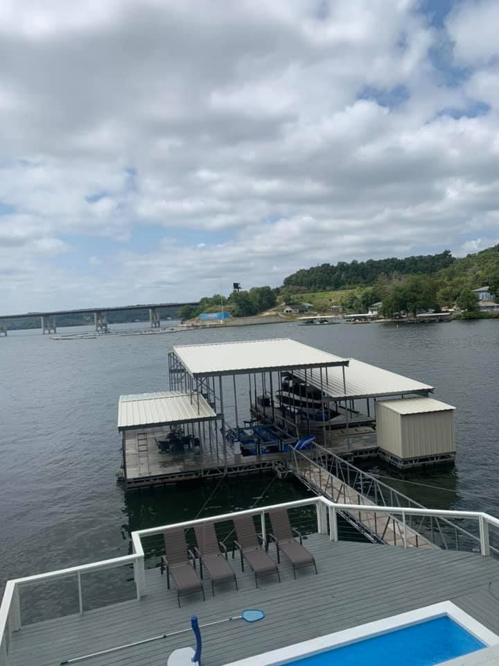 Boat Dock Roof Pressure Washing