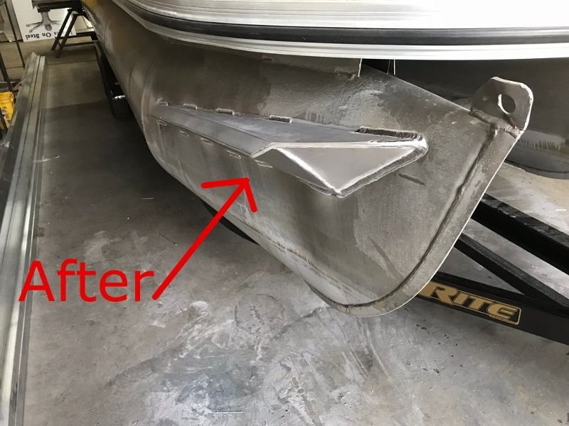 Tritoon Splashfin Repair