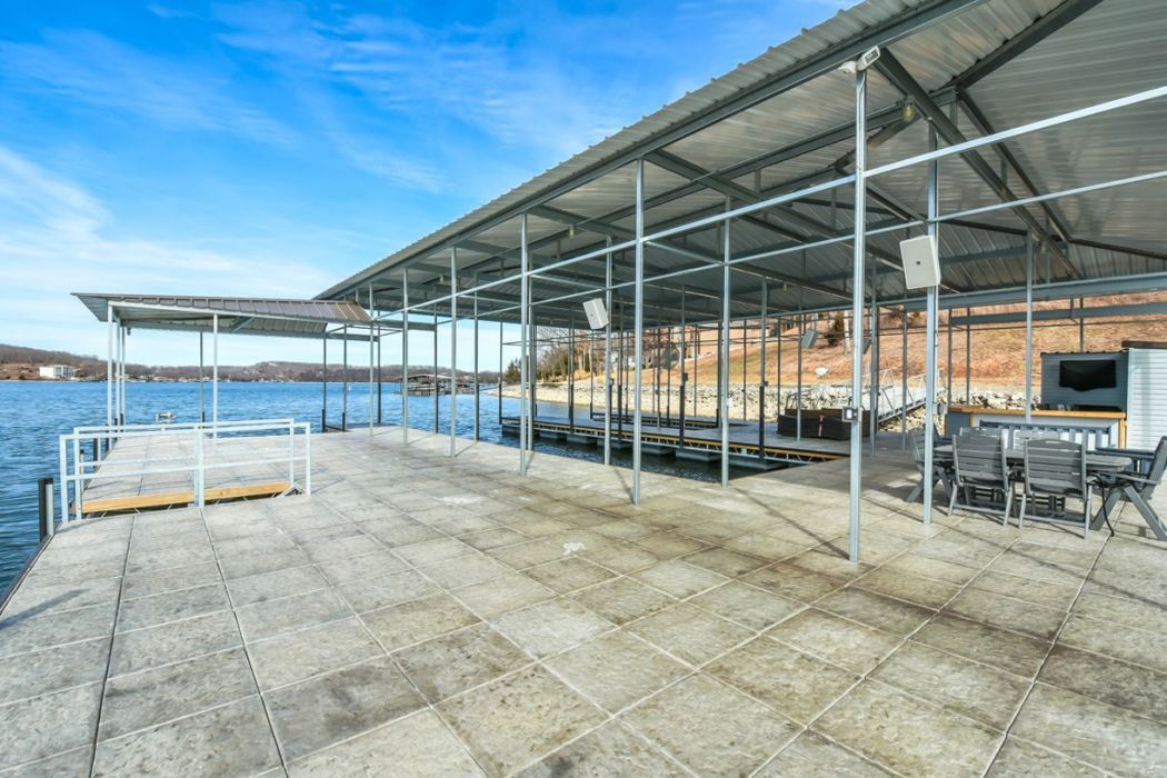 Side Entry Boat Dock With Hip Style Roof