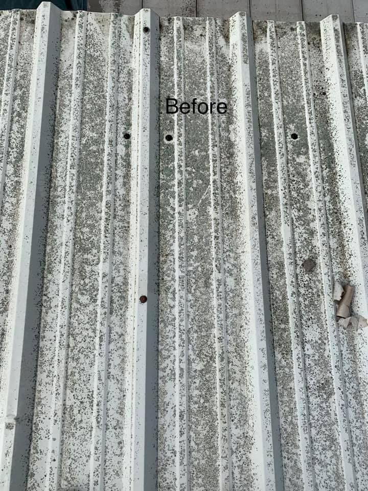 Boat Dock Roof Pressure Washing