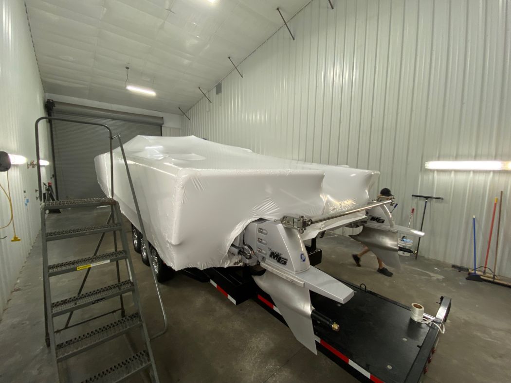 Skater Catamaran Shrink Wrap for Transport
