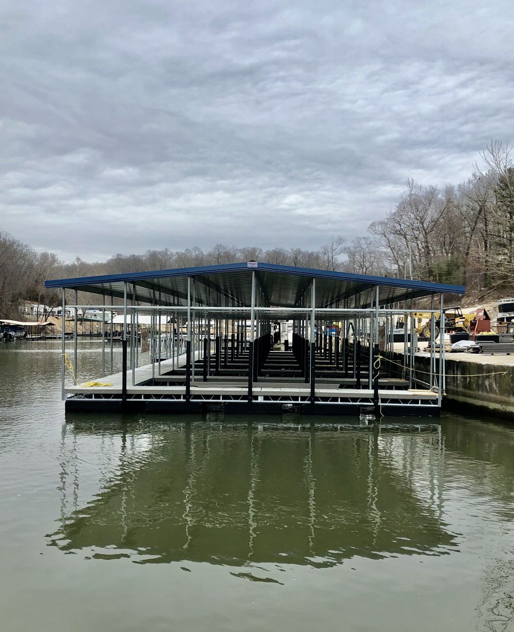 Custom Community Dock with 6 Foot Wide Ramp and Walkway