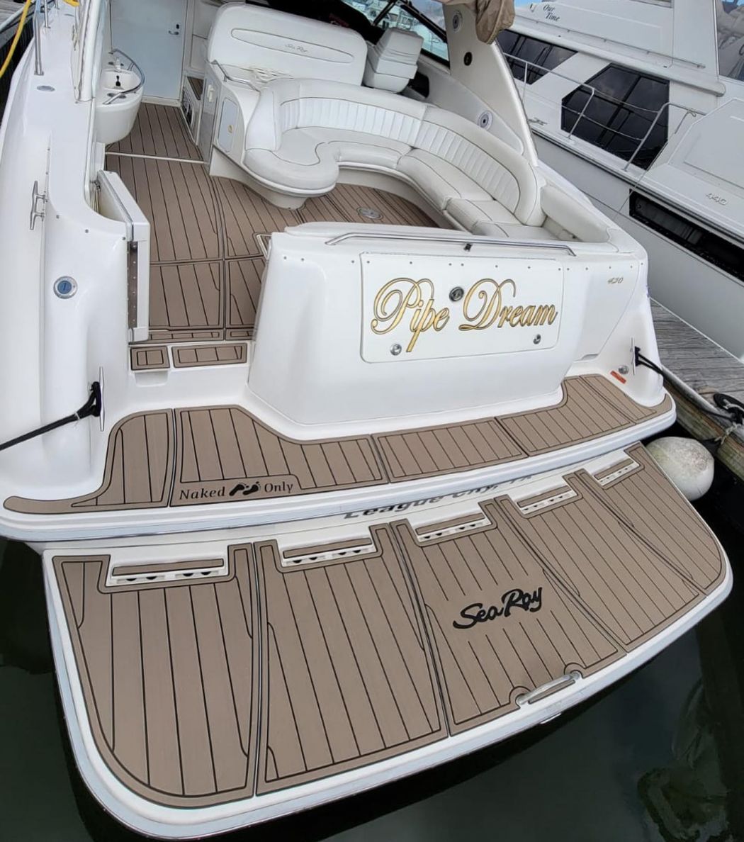 SeaRay 450 SeaDek Installation