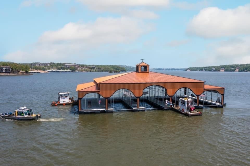 Large 4 Slip Boat Dock at Lake of the Ozarks