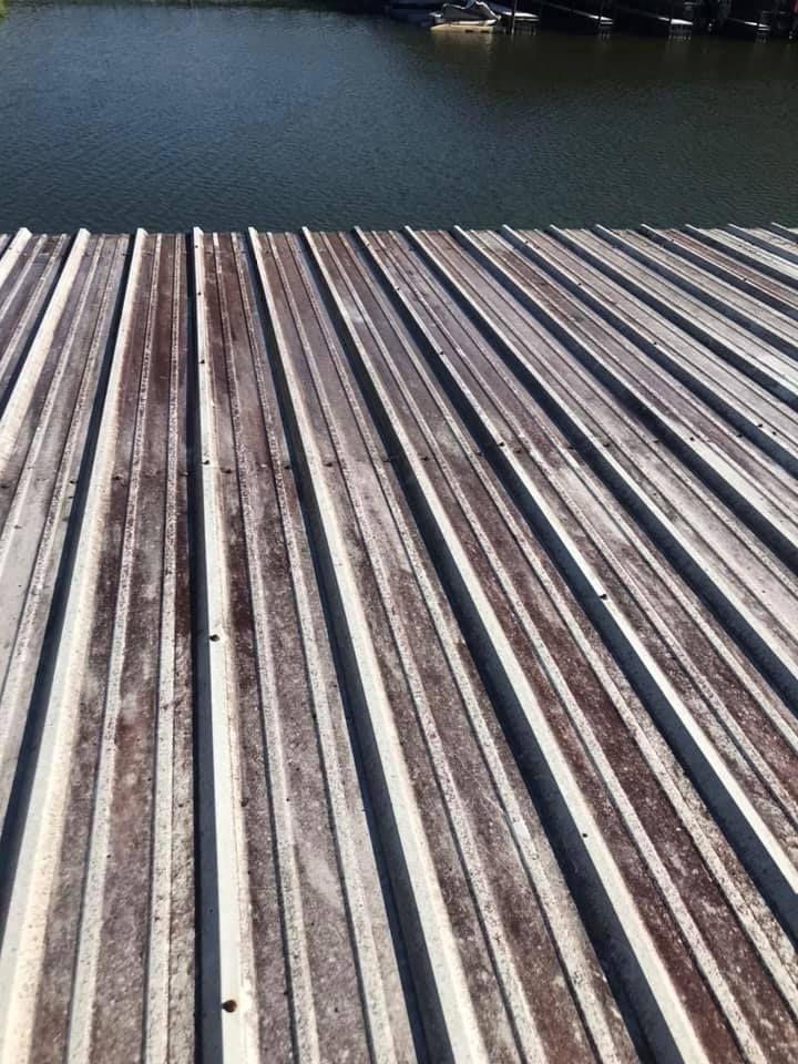 Boat Dock Pressure Washing Before and After