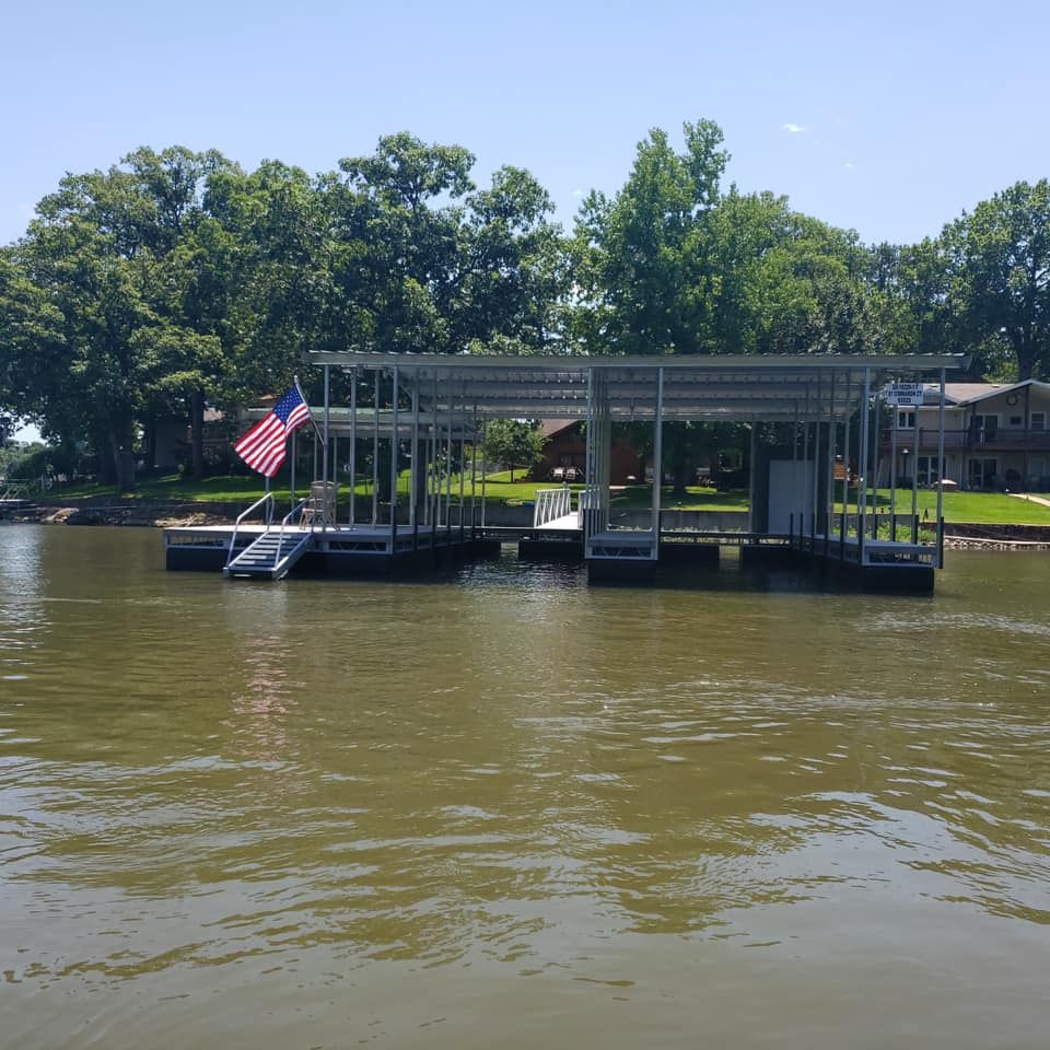 2 Slip Boat Dock with Custom Ladder