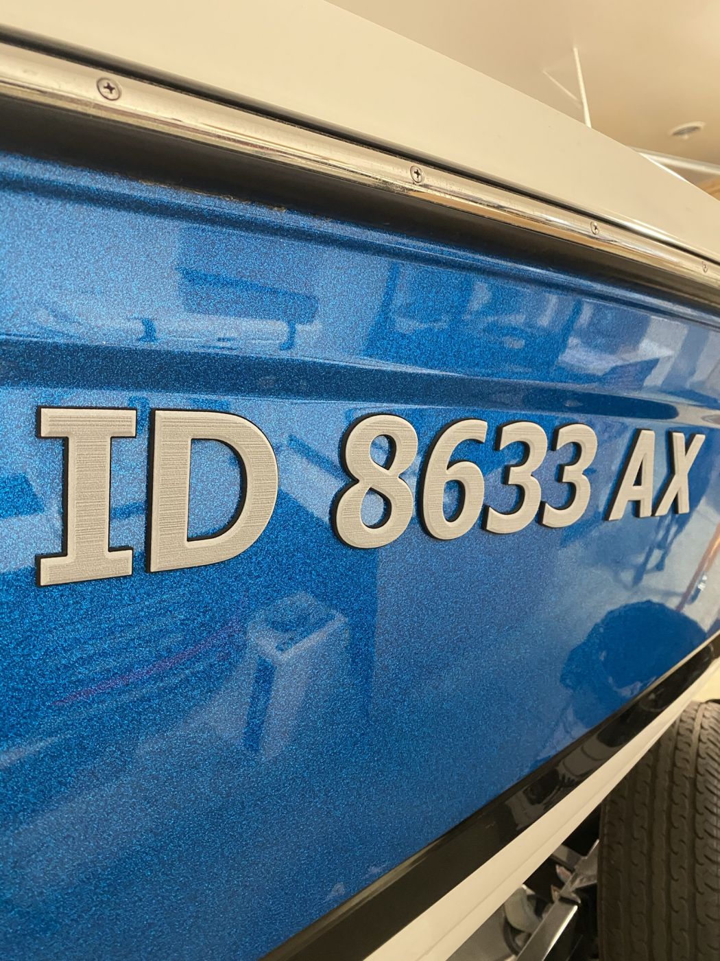 3D Raised Boat Registration Numbers