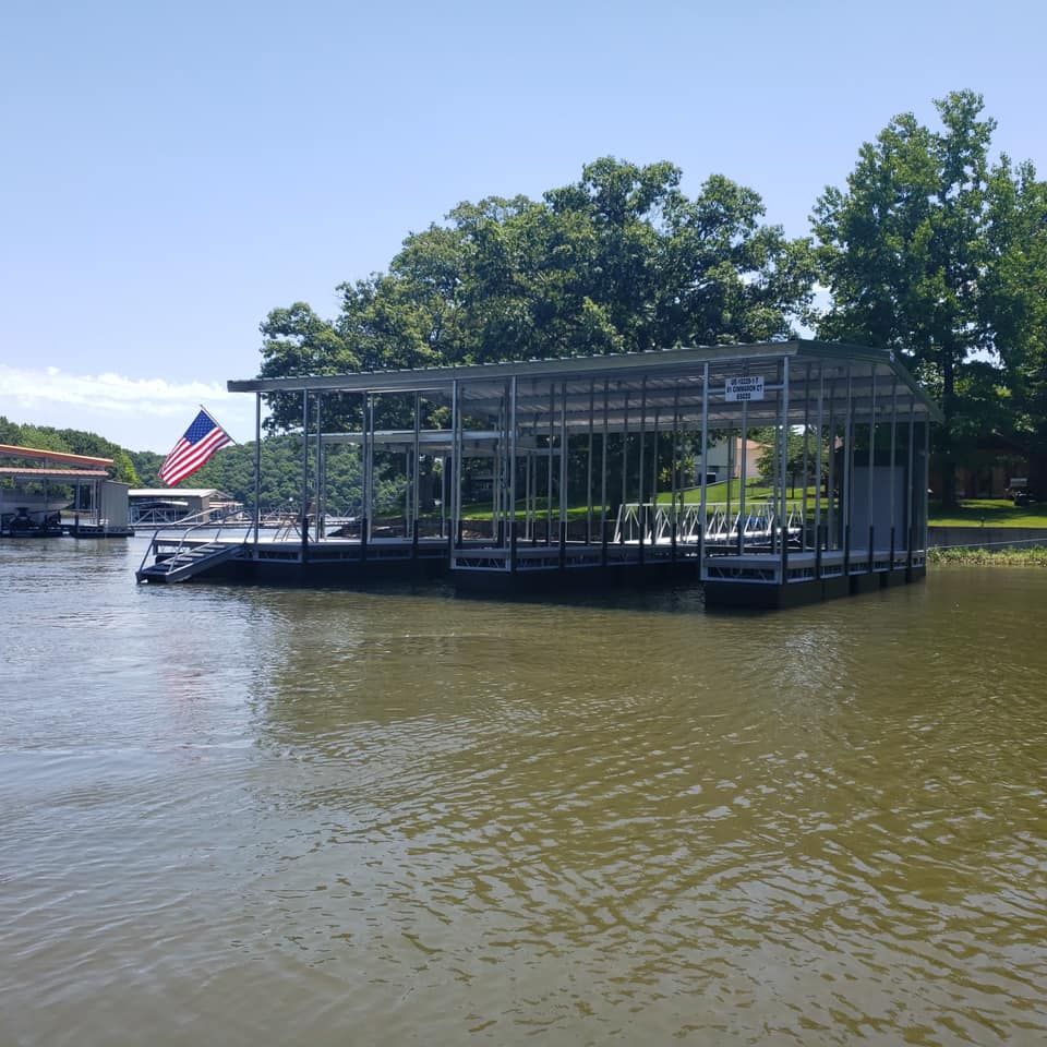 2 Slip Boat Dock with Custom Ladder