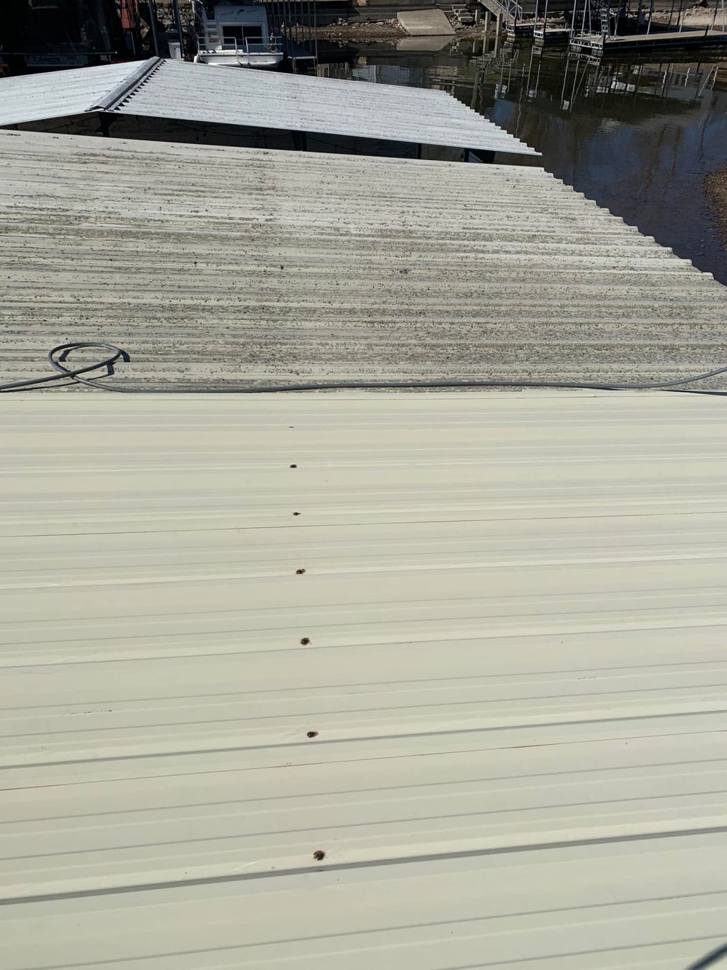 Lake of the Ozarks Dock Roof Pressure Washing