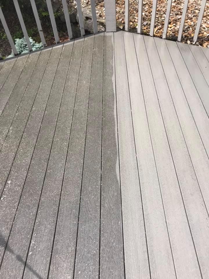 Boat Dock Pressure Washing Before and After