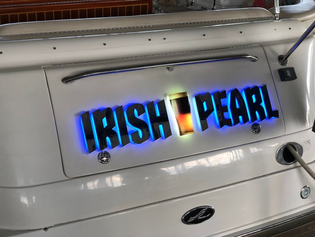 Backlit Boat Names