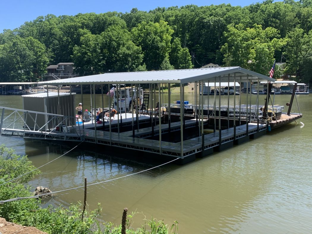 2 Slip Boat Dock with Shed and WetSteps