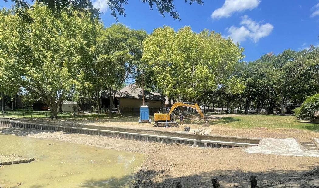 Seawall Construction Cedar Creek Lake