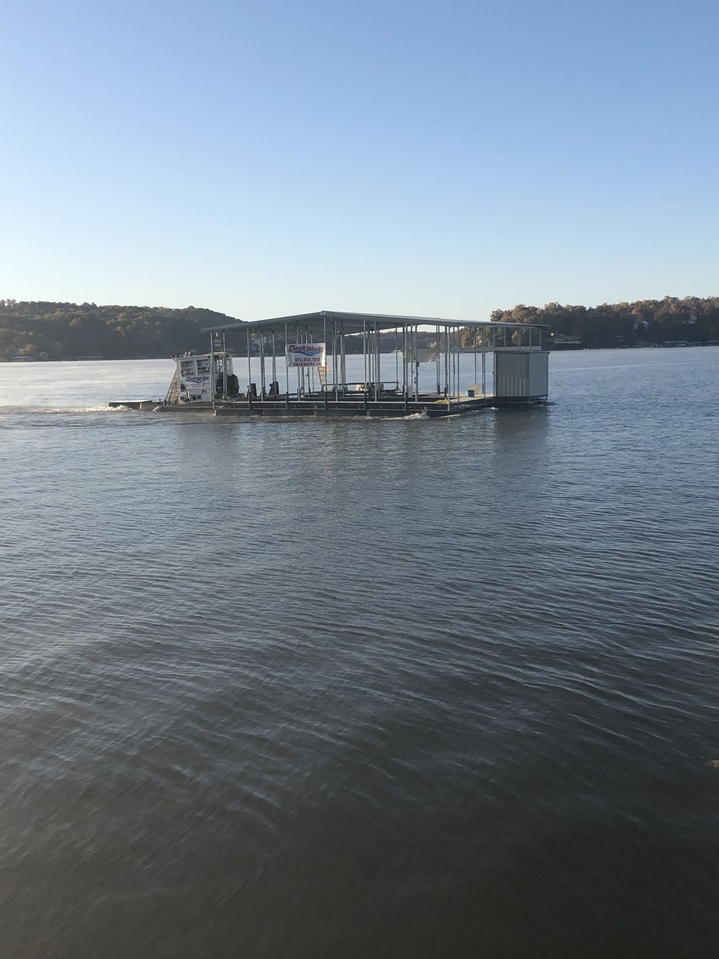 2 Slip Boat Dock with Removable Swim Deck