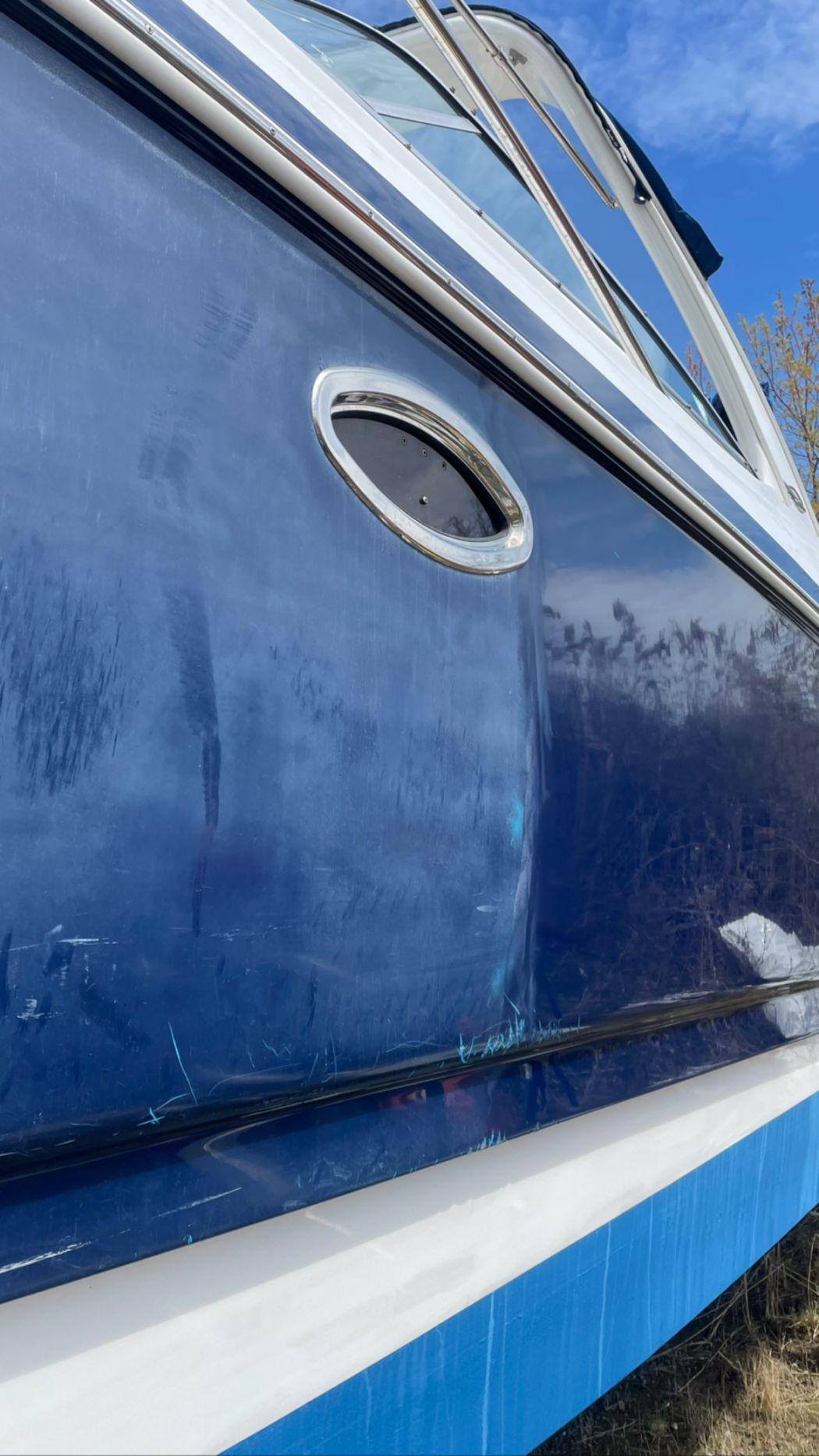 Wet Sanding of 35' Chaparral