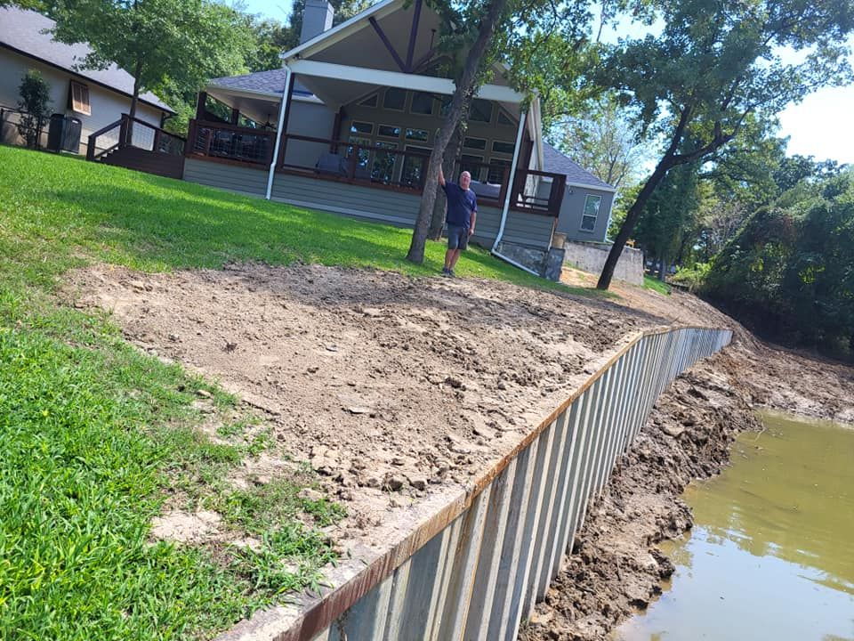 Seawall Construction Cedar Creek Lake