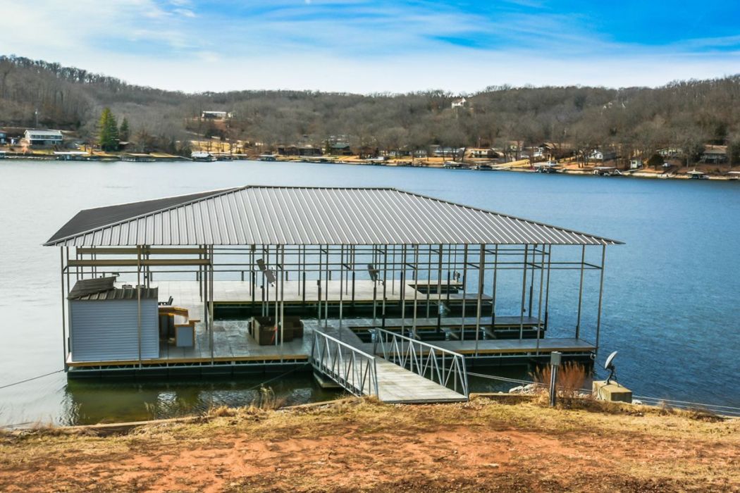 Side Entry Boat Dock With Hip Style Roof