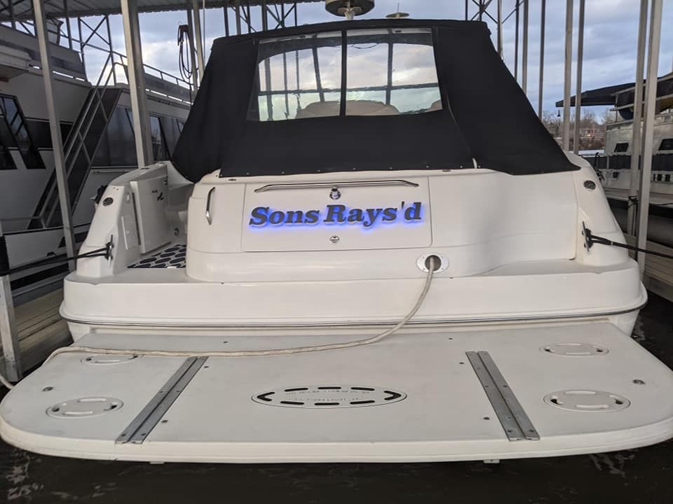SeaRay Light Up Boat Name
