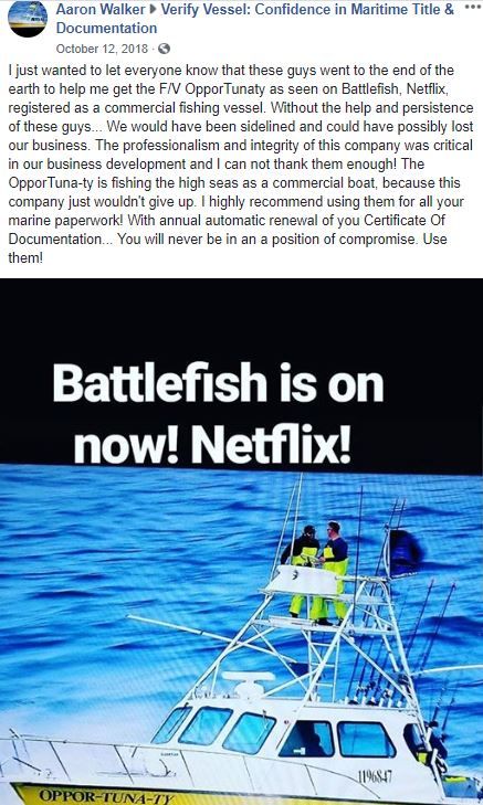 Obtaining Documentation for Boat featured on Netflix