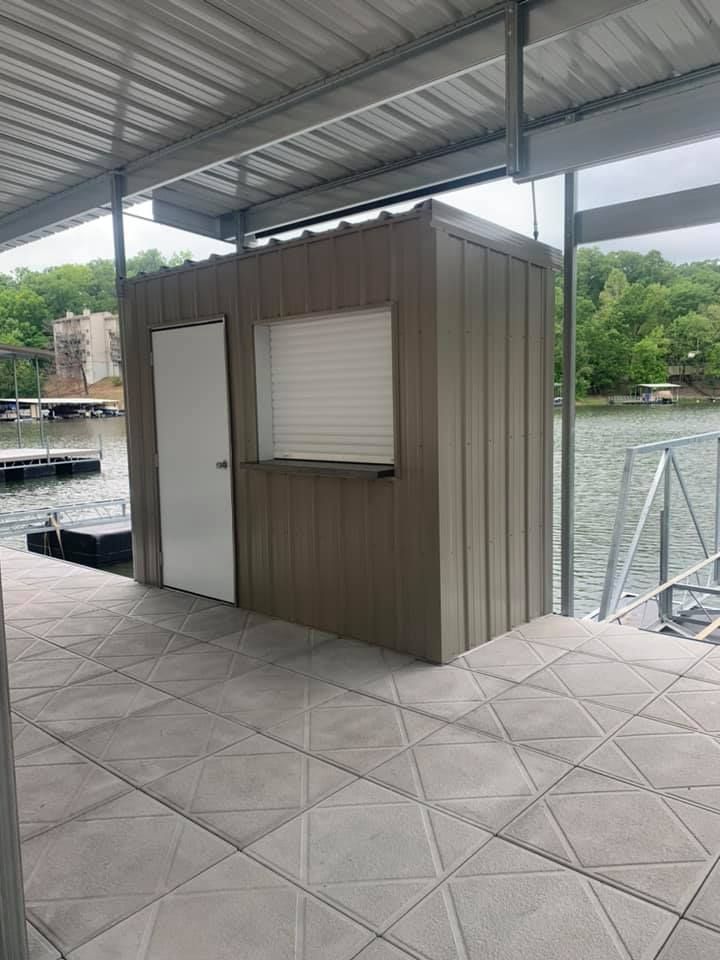 Boat Dock with Dock Accessories and PWC Lift