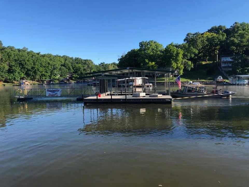 2 Slip Boat Dock with Custom Ladder