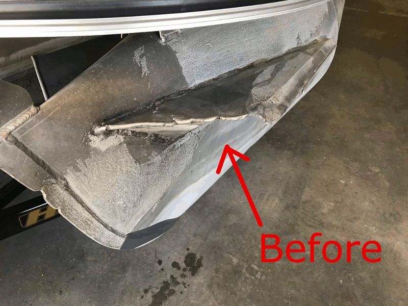 Tritoon Splashfin Repair