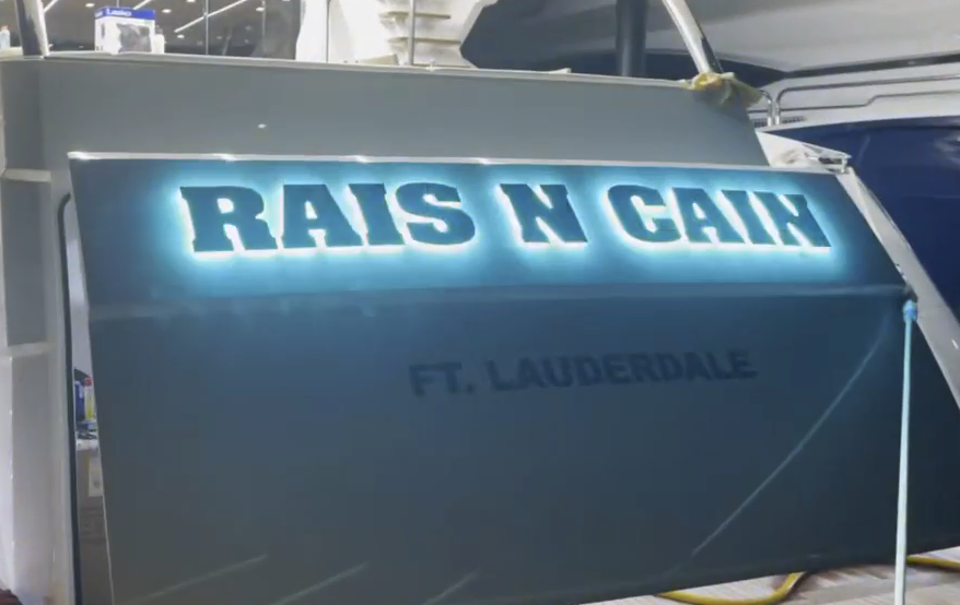 Backlit Boat Names