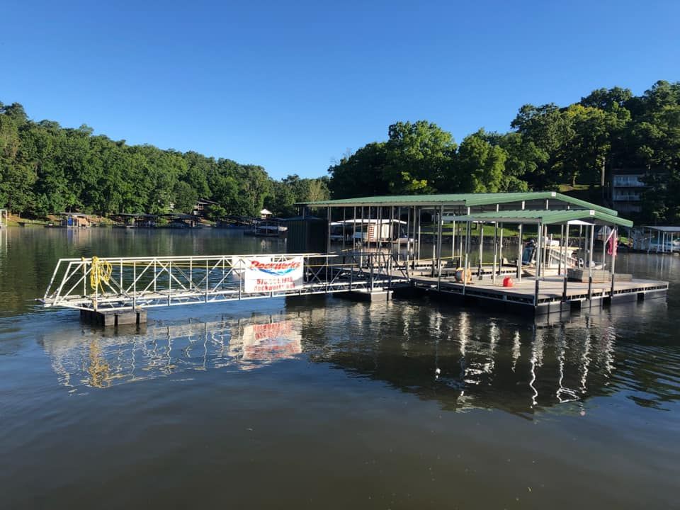 2 Slip Boat Dock with Custom Ladder