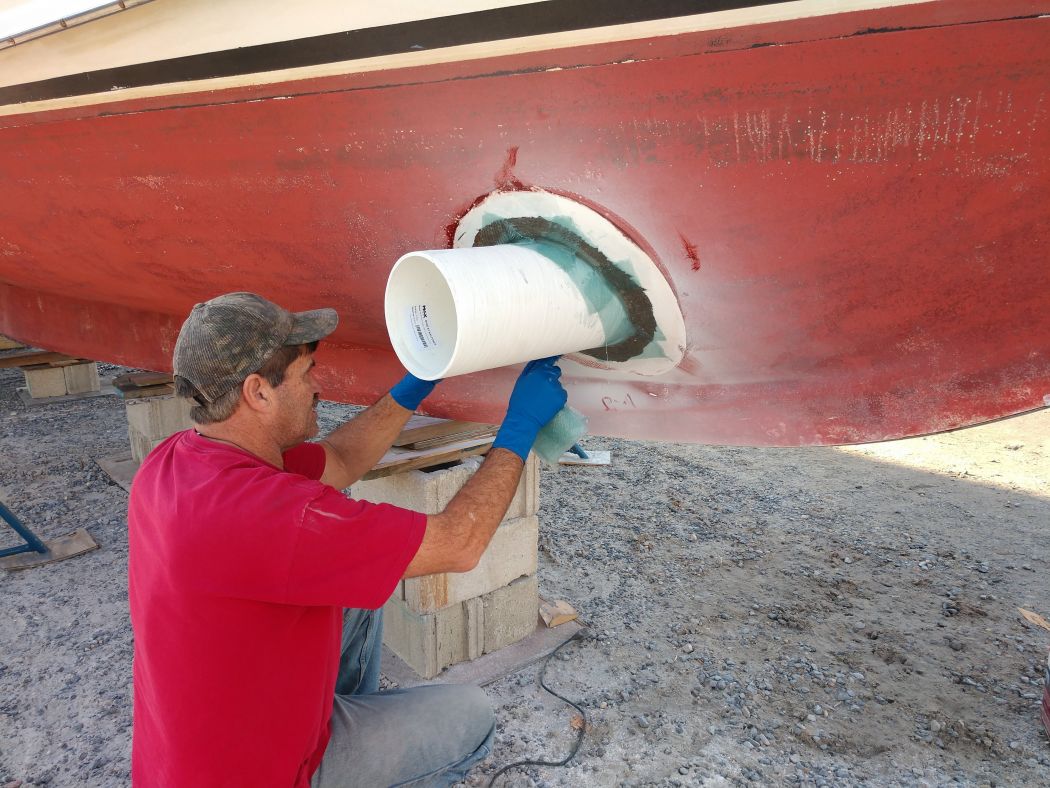 Bow Thruster Installation - Young Brothers commercial fishing boat