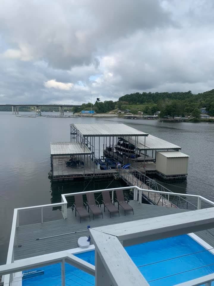 Boat Dock Roof Pressure Washing